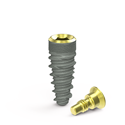 Picture of Fusion 4.2 x 10.5mm Implant, Yellow Platform, Ossean, Blossom