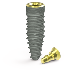 Picture of Fusion 5.0 x 15mm Implant, Yellow Platform, Ossean, Blossom