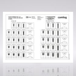 Picture of CAMLOG® Planning, X-Ray foil, SCREW-LINE, 1:1.4